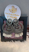 Oxidized Silver Jhumka Earrings – Intricate Traditional Design