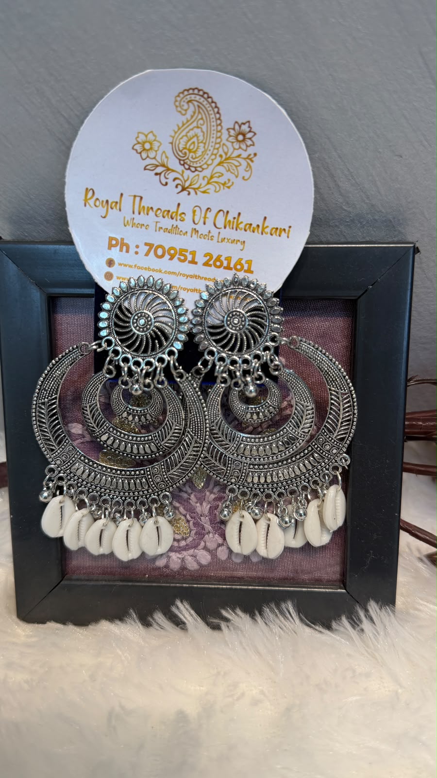 Oxidized Silver Jhumka Earrings – Intricate Traditional Design