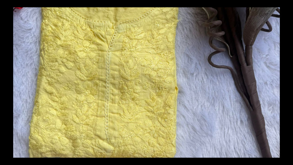 Chanderi Chikankari Kurti