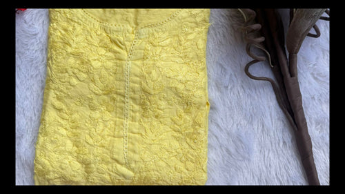 Chanderi Chikankari Kurti