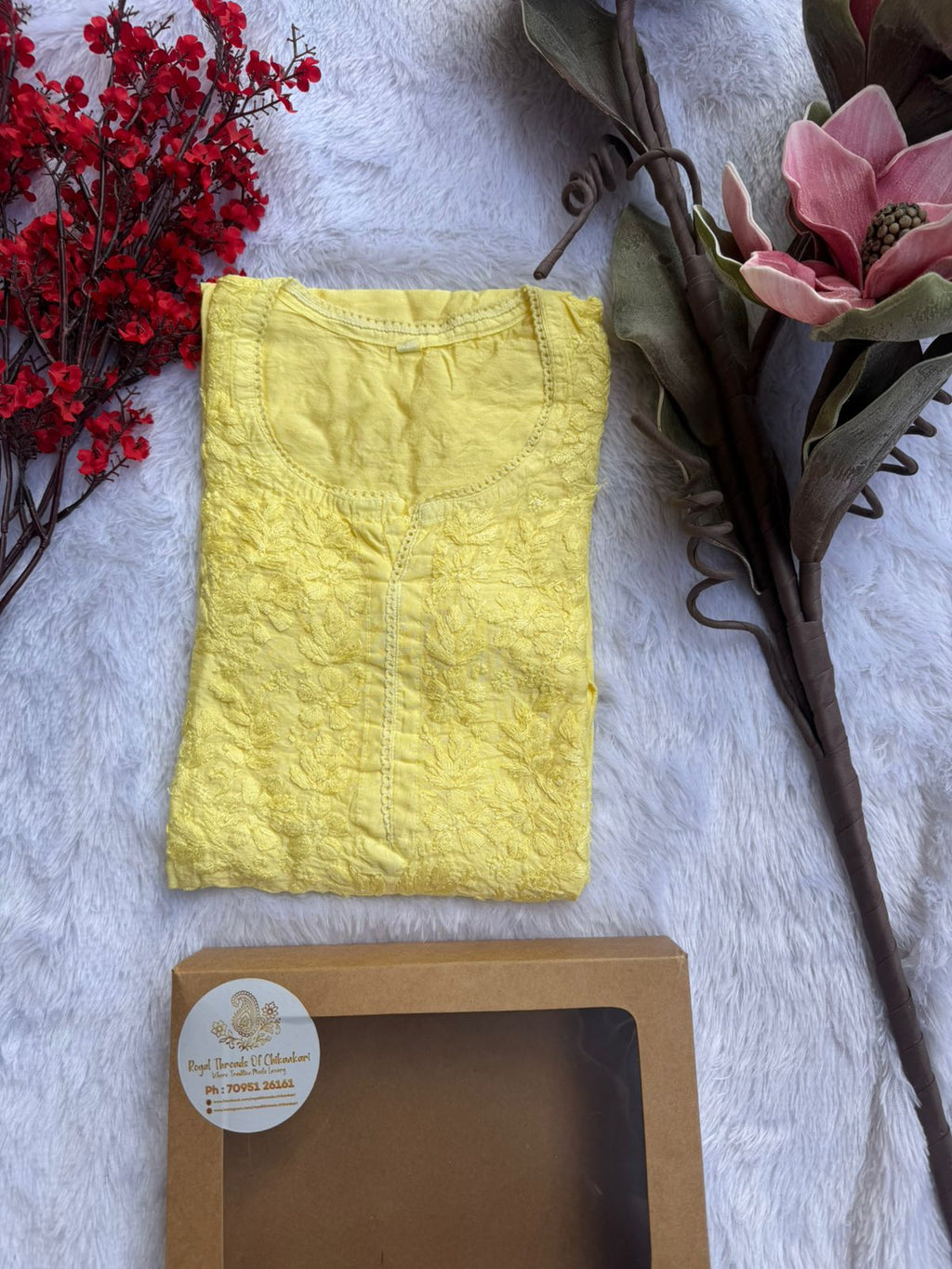 Chanderi Chikankari Kurti