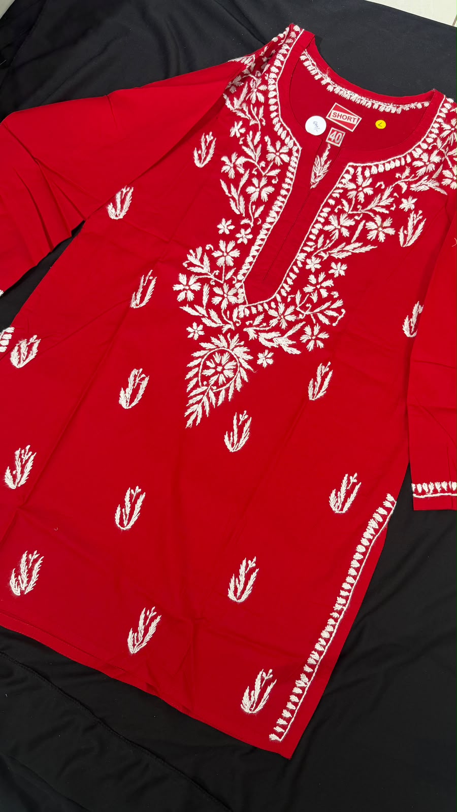 Pure Cotton Short Chikankari Kurti