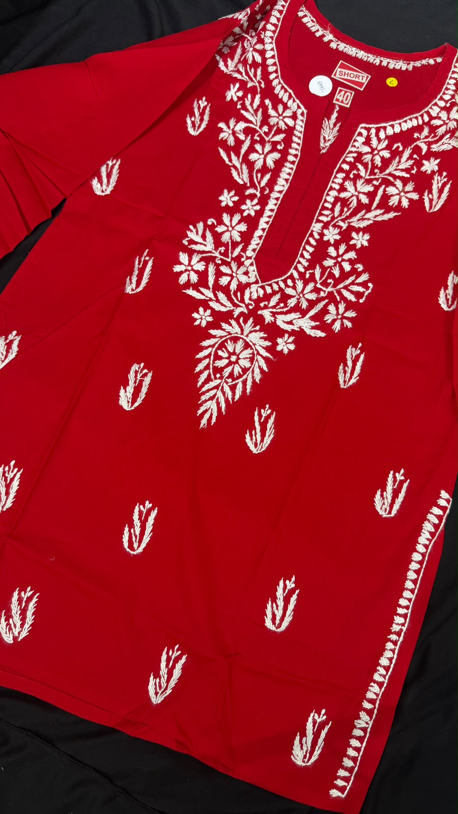 Pure Cotton Short Chikankari Kurti