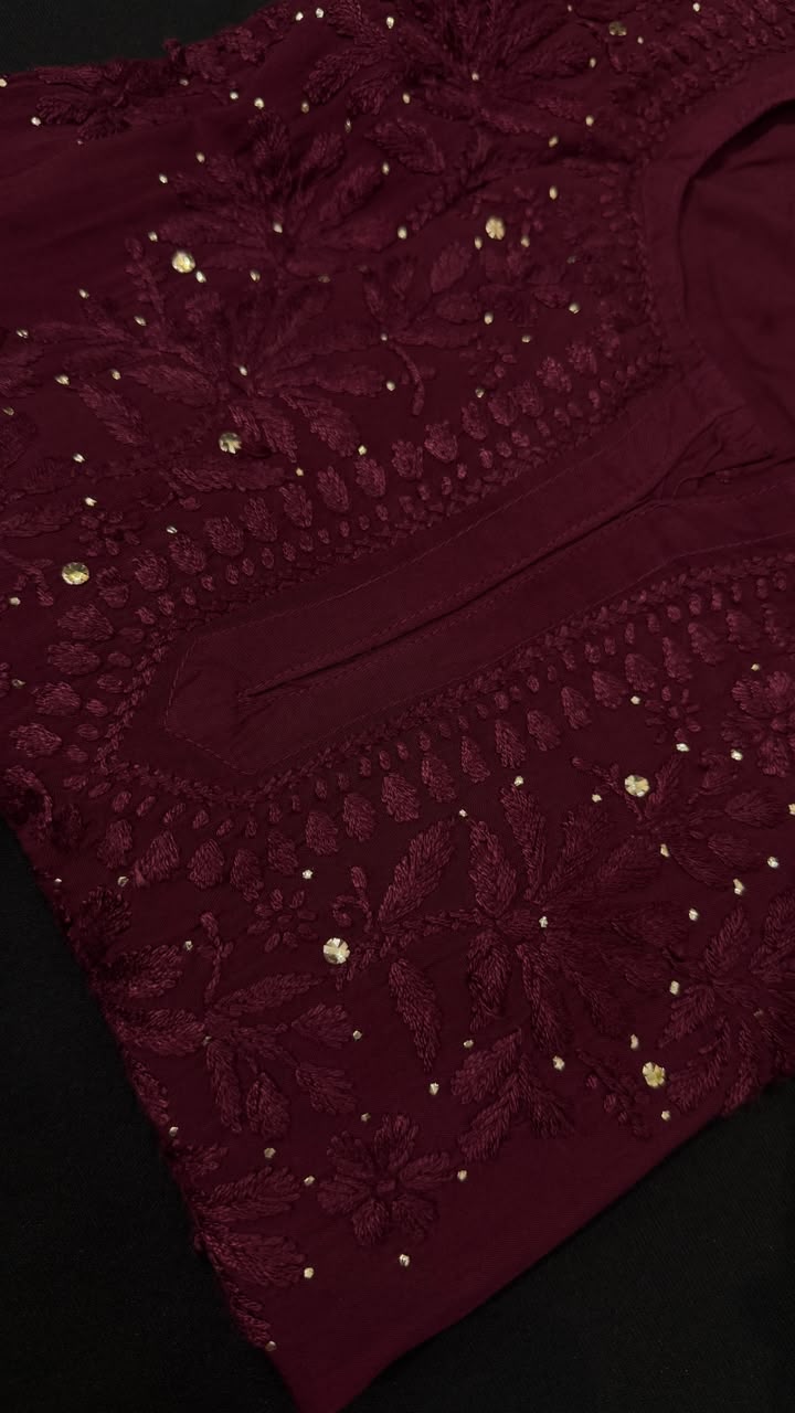 Modal Short Kurti with Mukesh Work